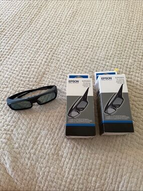 Epson Black Active 3D Glasses with Original Boxes - set of 2